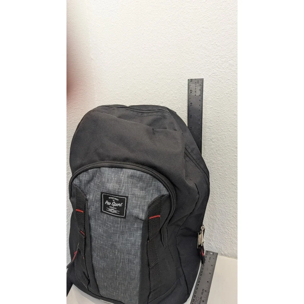 Pro Sport Backpack School Light 2 Pocket Zipper Black Day pack Nwt Adjustable